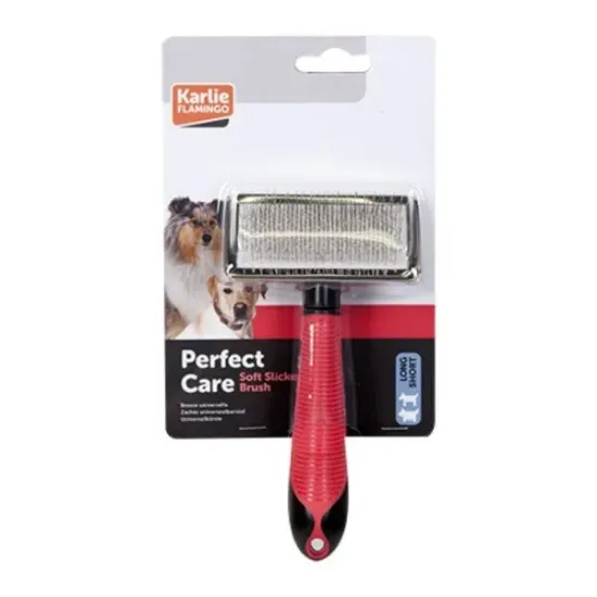 Снимка на Flamingo Dog long hair Medium - Четка за разресване на кучета с дълга козина,17см х 6.5см .