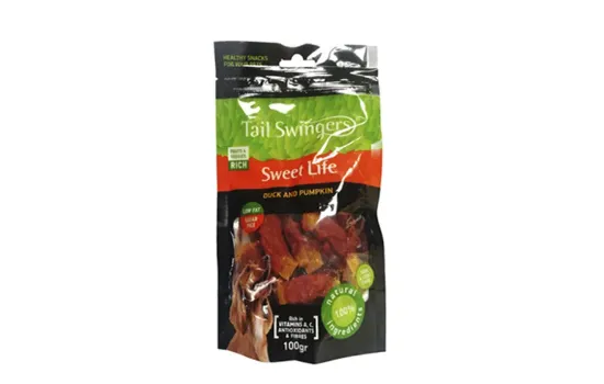 Снимка на Pet Interest Pumpkin bites with Duck - Лакомство за кучета, вкусни патешки хапки с тиква и витамини, 100 гр./ 2 пакета