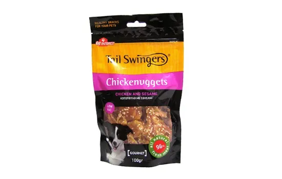 Снимка на Pet Interest chicken and Sesame S - Лакомство за кучета , вкусни хапки пилешко месо със сусам, 100 гр./ 2 пакета