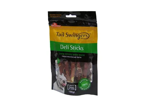 Снимка на Pet Interest Deli Chewsticks with Duck - Лакомство за кучета ,вкусни пръчици волска кожа увити с патешко месо, 100 гр./ 2 пакета