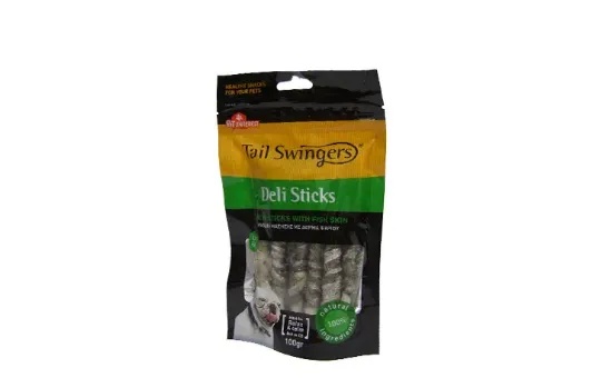 Снимка на Pet Interest Deli Chewsticks with Fish - Лакомство за кучета ,вкусни пръчици волска кожа увити с риба, 100 гр./ 2 пакета
