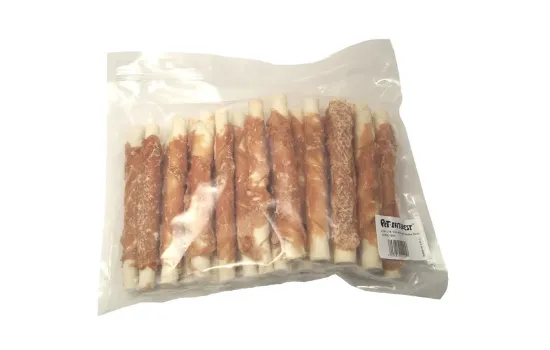 Снимка на Pet Interest Deli Chewsticks with chicken - Лакомство за кучета ,вкусни пръчици волска кожа увити с пилешко, 25 х 20 см./1450 гр.