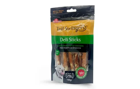 Снимка на Pet Interest Deli Chewsticks with Chicken - Лакомство за кучета ,вкусни пръчици волска кожа увити с пилешко месо, 100 гр./ 2 пакета