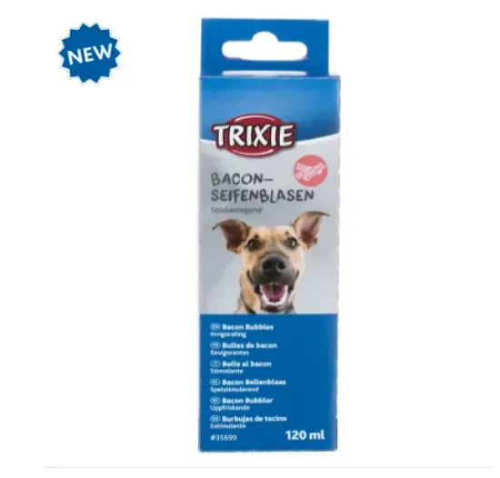 Снимка на Trixie Dog bubbles - Забавна играчка за кучета - ароматизирани мехурчета за гонене с бекон, 120 мл.