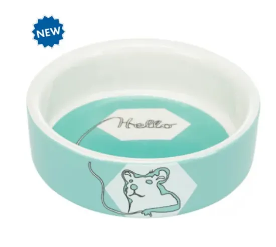 Снимка на Trixie Ceramic Bowl - Керамична купа за храна и вода за морски свинчета и други малки гризачи, 240 мл./ø 11 см.