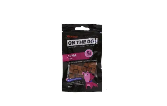 Снимка на Pet Interest Tuna Bites - Премиум лакомство за кучета, вкусни хапки с риба тон, 25 гр./5 пакета