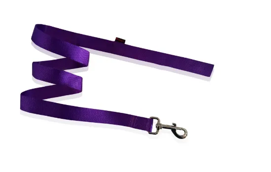 Снимка на Pet Interest Single Leash XS - Модерен едноцветен повод за кучета, 1,0*120 см. - лилав