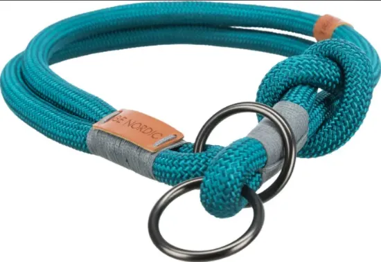 Снимка на Trixie BE NORDIC Stop-the-pull Collar Large - Здрав нашийник от въже за кучета, 13мм/50 см. - син