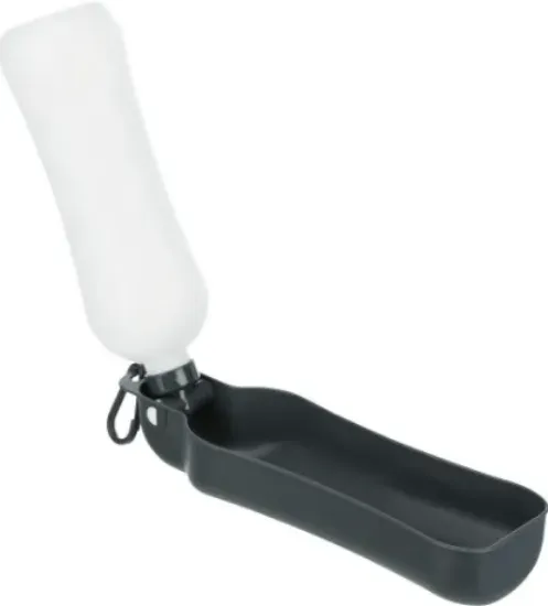 Снимка на Trixie Bottle with Bowl - Транспортна бутилка за вода с купа за кучета, 500 мл.