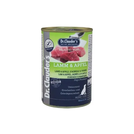 Снимка на Dr. Clauder's Selected Meat Lamm /Apfel - Премиум консервирана храна за кучета със ставни проблеми - с агнешко и ябълки/ 2 броя х 800 гр.