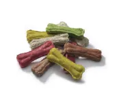 Снимка на Camon Colorful bone - Лакомство за кучета , цветни кокалчета от телешка кожа, 5 см./ 30 броя 2