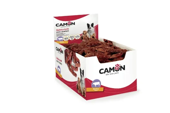 Снимка на Camon Flavoured sausages - Лакомство за кучета, вкусни парчета салам с агнешко месо, 12 броя