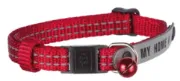 Снимка на Trixie Collar with Address Tag, Reflecting - Модерен регулируем нашийник за котки с отразителни шефове/1 брой 2