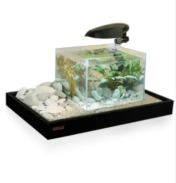 Показвай детайлите за Croci Zen Artist Combi - Аквариум 15 литра с дървена поставка 50/43/7 см. - черен 1 - MyPetShop.bg Снимка на Croci Zen Artist Combi - Аквариум 15 литра с дървена поставка 50/43/7 см. - черен 1