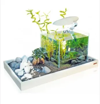 Показвай детайлите за Croci Zen Artist Combi - Аквариум 27 литра с дървена поставка 75/43/7 см. - бял 1 - MyPetShop.bg Снимка на Croci Zen Artist Combi - Аквариум 27 литра с дървена поставка 75/43/7 см. - бял 1