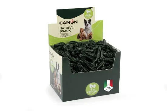 Снимка на Camon Vegetal brush - Лакомство за кучета , вегетарианска четка, поддържа чисти и здрави зъбите,зелен 11 см./8 броя