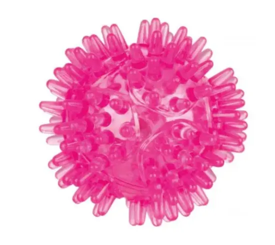 Снимка на Trixie Flashing Hedgehog Ball - Забавна играчка за кучета - светеща топка таралеж, 5 см.