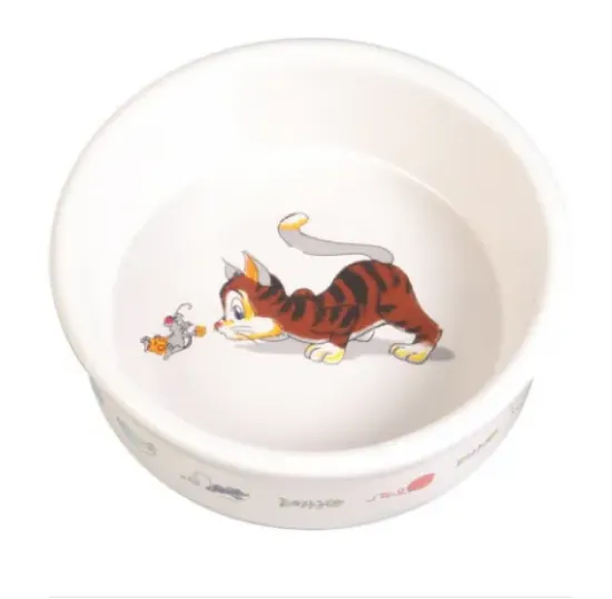 Снимка на Trixie Ceramic Bowl - Керамична купа за храна и вода за котки, 200 мл.