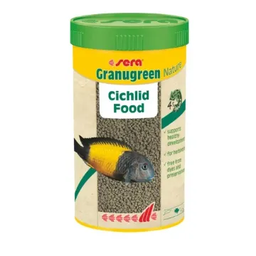 Показвай детайлите за Sera Granugreen Nature - Пълноценна храна за растителноядни цихлиди, 20 гр. 1 - MyPetShop.bg Снимка на Sera Granugreen Nature - Пълноценна храна за растителноядни цихлиди, 20 гр. 1