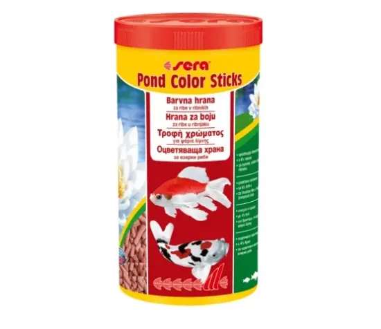 Снимка на Sera color sticks - Храна за златни и студеноводни риби в аквариуми или езеро, подсилва цветовете, 10 000мл.