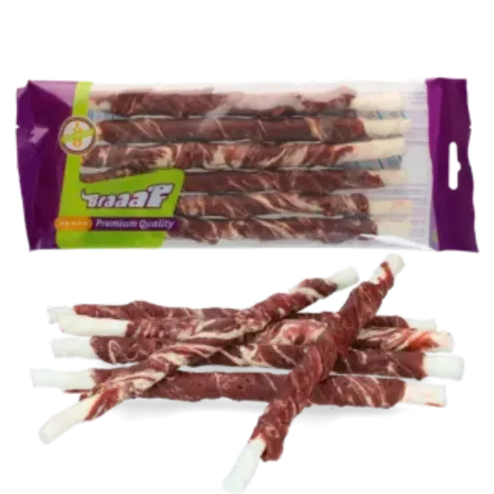 Снимка на Braaf - Лакомство за кучета усукани солети с агнешко и риба 6 броя/21 см/180 гр.