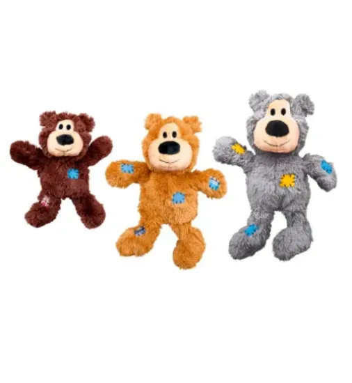 Снимка на Kong Wild Knots Bears S/M - Забавна кучешка играчка - плюшена мечка, 1 брой - 17 см.