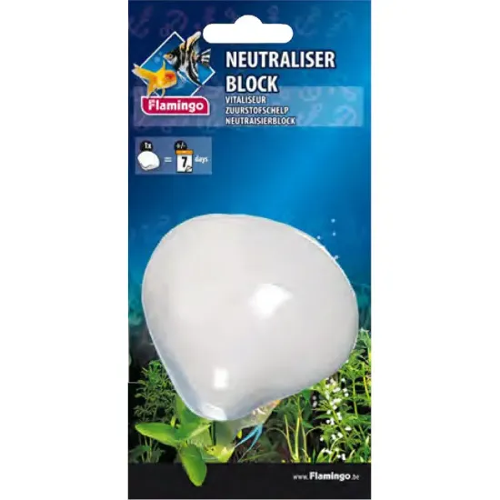Снимка на Flamingo Neutraliser Block - Храна във форма на блокче за декоративни риби за 7 дни