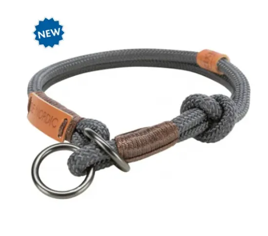 Снимка на Trixie BE NORDIC Stop-the-pull Collar S - Здрав нашийник от въже за кучета, 6мм/35 см. - сив