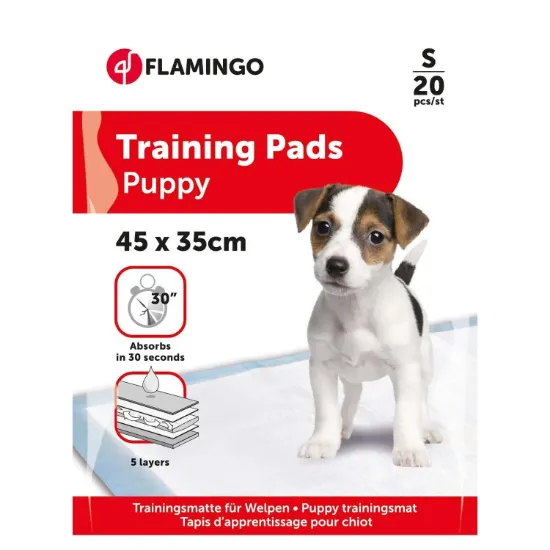 Снимка на Flamingo training pads puppy small - Бързо абсорбиращ памперс подложка за кучета, 45/35 см/ 20 броя