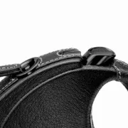 Снимка на Flexi Leather - Луксозен автоматичен повод за кучета до 25 кг, обшит с естествена козя кожа, 5 метра лента - кафяв 4