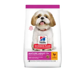 Показвай детайлите за Hill's Dog Mature Small&Miniature - Пълноценна суха храна за израснали кучета над 7 години от малки и дребни породи, с пилешко и пуешко месо. 6 кг. 1 - MyPetShop.bg Снимка на Hill's Dog Mature Small&Miniature - Пълноценна суха храна за израснали кучета над 7 години от малки и дребни породи, с пилешко и пуешко месо. 6 кг. 1