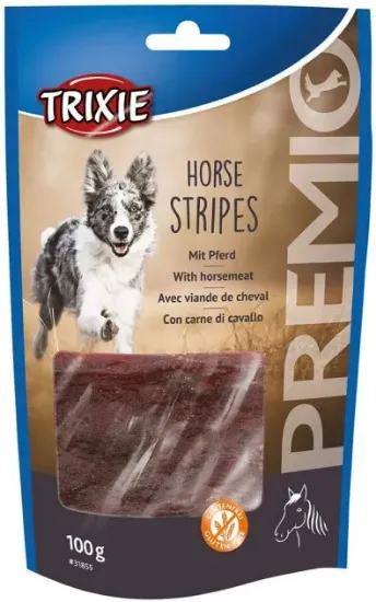 Снимка на Trixie Premio Horse Stripes - Лакомство за кучета , вкусни ленти от конско месо, 100 гр.