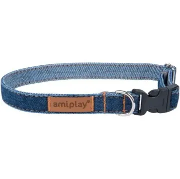 Показвай детайлите за Amiplay Denim Jeans Small Collar - Модерен регулируем нашийник за кучета, 20-35 см./10 мм. Снимка на Amiplay Denim Jeans Small Collar - Модерен регулируем нашийник за кучета, 20-35 см./10 мм.