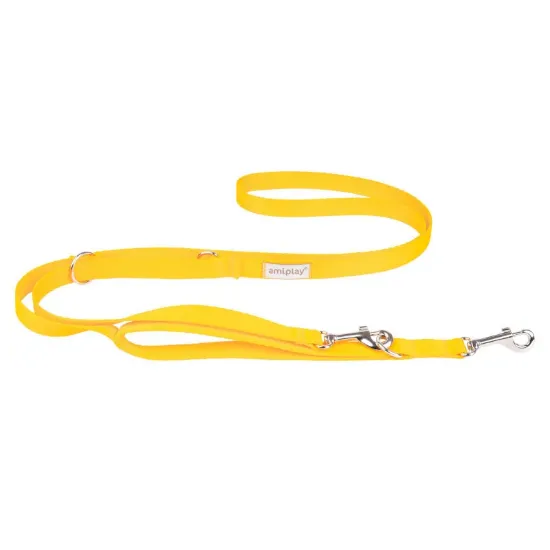 Снимка на Amiplay Samba 7in1 Medium - Модерен, регулируем повод за кучета , 100 - 200 см./ 2.0 см. - жълт