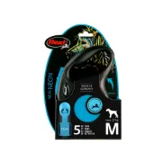 Снимка на Flexi Neon Medium - Автоматичен повод с неонов светлоотразителен ефект, 5 метра лента, за кучета до 25 кг. - син 2