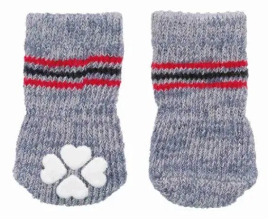 Снимка на Trixie Dog Socks L- XL - Меки чорапи за кучета с неплъзгаща се подметка, 2 броя