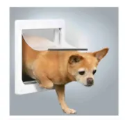 Снимка на Trixie 2-Way Flap XS-S - Гъвкава вратичка за вграждане с безшумно действие, 25 × 29 см. 1