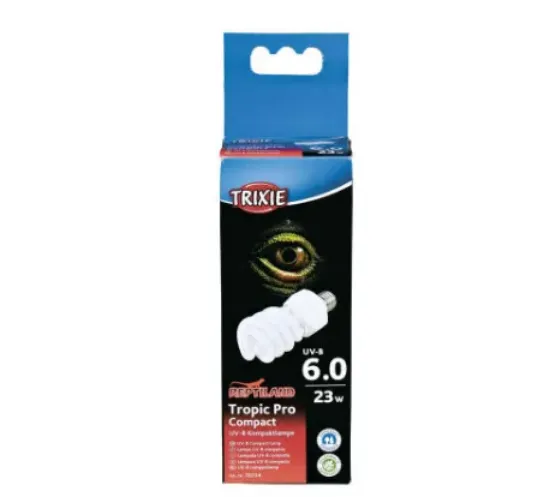 Снимка на Trixie Tropic Pro Compact 6.0 Compact Lamp - UV-B компактна лампа, симулира естественото UV лъчение на слънцето, 23 W