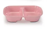 Снимка на Camon Double rectangular heavy melamine bowl - Двойна правоъгълна тежка меламинова купа за вода и храна за кучета и котки, 300 мл. 2