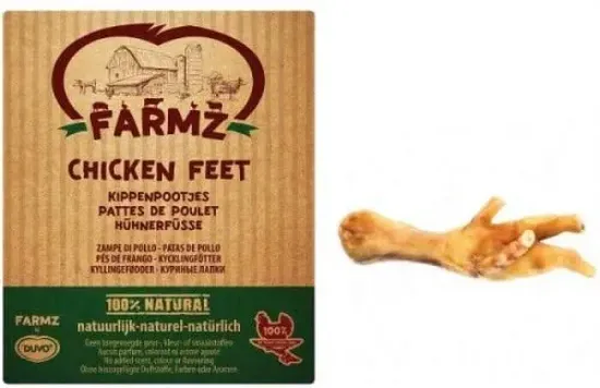 Снимка на Duvo Farms Chicken Feet - Лакомство за кучета - вкусни пилешки крачета, 250 гр./2 пакета