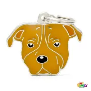 Снимка на My Family Dog - Модерен медальон за кучета - Американски стафордширски териер, 2.8/3.9 см. 2