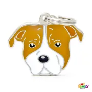 Снимка на My Family Dog - Модерен медальон за кучета - Американски стафордширски териер, 2.8/3.9 см. 3