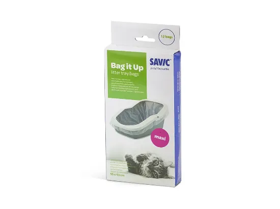 Снимка на Savic Maxi - Плик за котешка постелка подходящ за тоалетни Oval Jumbo, Nestor, Aseo, Figaro, 55/43 см. - 12 броя