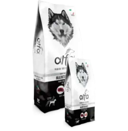 Снимка на Alfa Dog Food Beef and Lamb - Пълноценна суха храна за израснали кучета от всички породи с агнешко и говеждо месо, 20 кг.