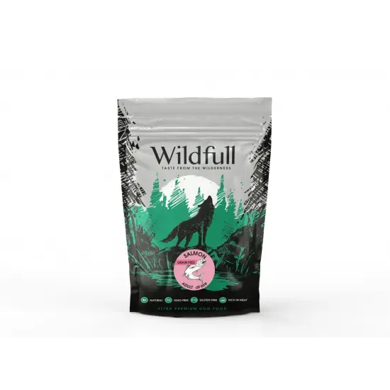 Снимка на Wildfull dog salmon all size - Пълноценна суха храна за израснали кучета от всички породи, без зърно, със сьомга, 700 гр.