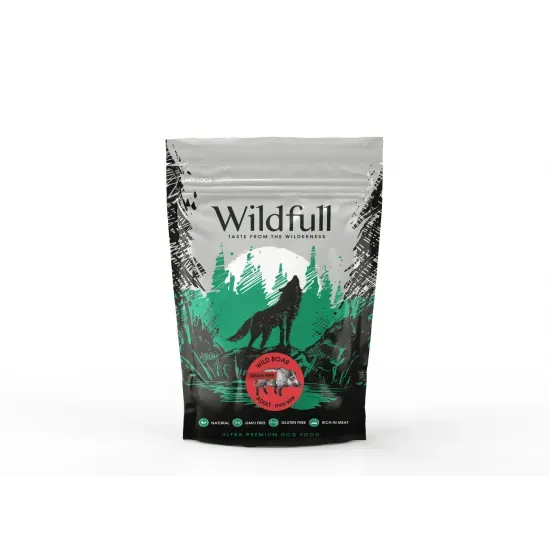 Снимка на Wildfull dog wildboard mini size - Пълноценна суха храна за израснали кучета от малки и мини породи, без зърно, с месо от дива свиня, 500 гр.