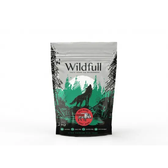 Снимка на Wildfull dog wildboard all size - Пълноценна суха храна за израснали кучета от всички породи, без зърно, с месо от дива свиня, 2 кг.