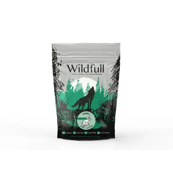 Снимка на Wildfull dog rabbit mini size - Пълноценна суха храна за израснали кучета от мини породи, без зърно, със заешко месо, 500 гр.