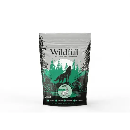 Снимка на Wildfull dog rabbit mini size - Пълноценна суха храна за израснали кучета от мини породи, без зърно, със заешко месо, 2 кг.
