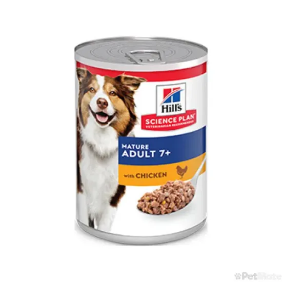 Снимка на Hill’s™ Science Plan™ Canine Mature Adult 7+ - Пълноценна консервирана храна за кучета над 7г. от всички породи, с пилешко месо, 370 гр./ 2 броя